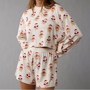 Aerie soft Christmas PJ set